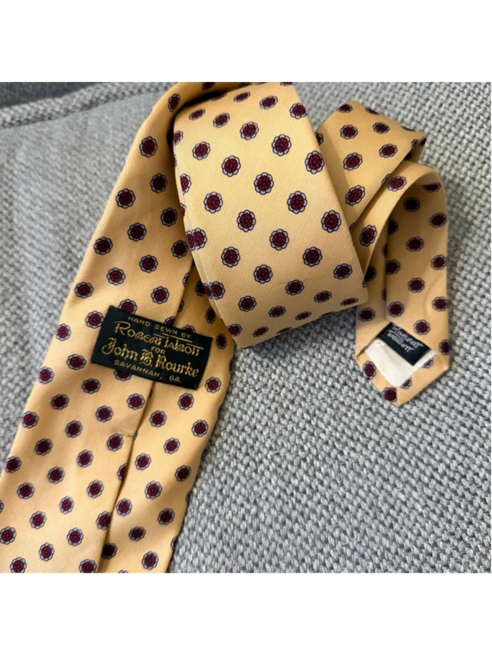Robert Talbott yellow and red geometric silk tie